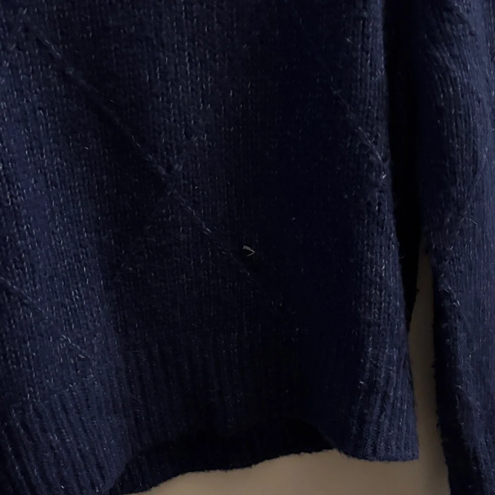 Navy Blue Women's Sweater - Picture 3 of 5